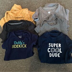 0-3 month short sleeve onesie bundle